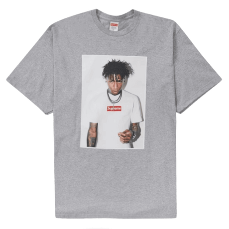 Supreme NBA Youngboy Short Sleeve Tee - Heather Grey