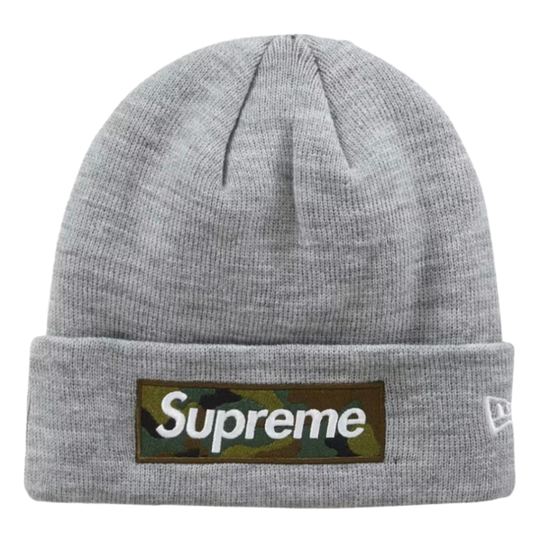 Supreme x New Era Box Logo Beanie - Heather Grey – Fan Cave