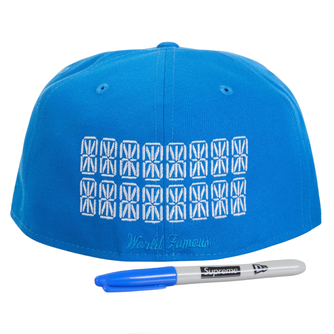 Supreme Sharpie Box Logo New Era Fitted Hat - Blue