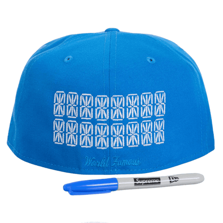 Supreme Sharpie Box Logo New Era 59FIFTY Fitted Hat - Blue