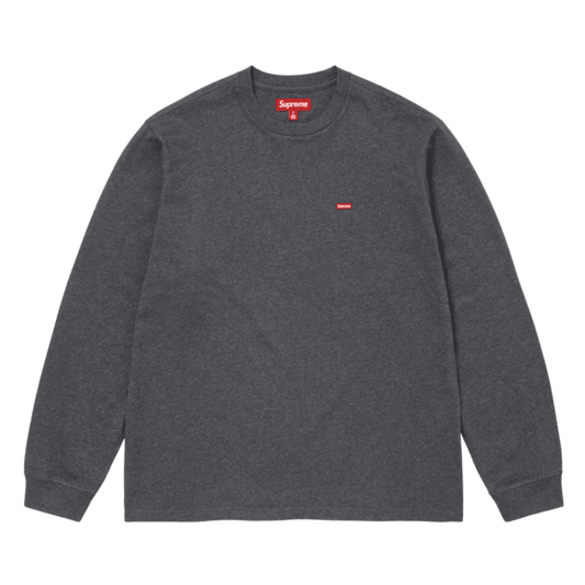 Supreme Small Box Logo Long Sleeve Tee - Charcoal