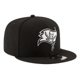 Tampa Bay Buccaneers Black & White Logo New Era 59FIFTY Fitted Hat