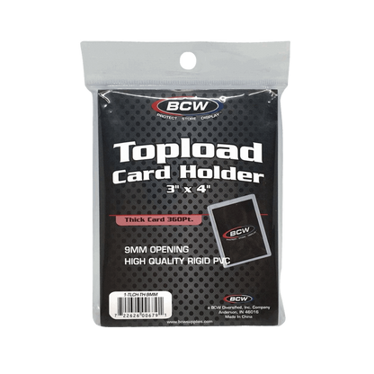 BCW Topload Trading Card Thick Card Holder 3"x4" - 360 PT - 1 Pack