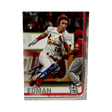 Tommy Edman 2019 Topps Update Autographed Rookie Card