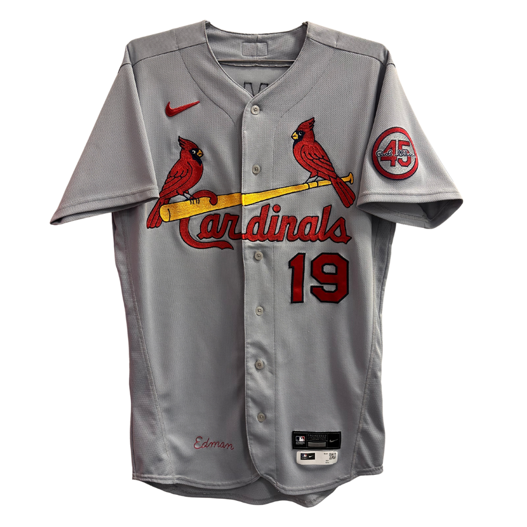 Tommy Edman St Louis Cardinals Game Used Nike Home Jersey w/ Lou Brock  Patch - JSA & MLB COA