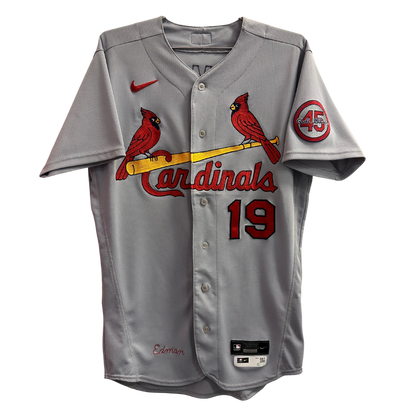 Tommy Edman St Louis Cardinals Game Issued Nike Away Jersey w/ Gibson Patch