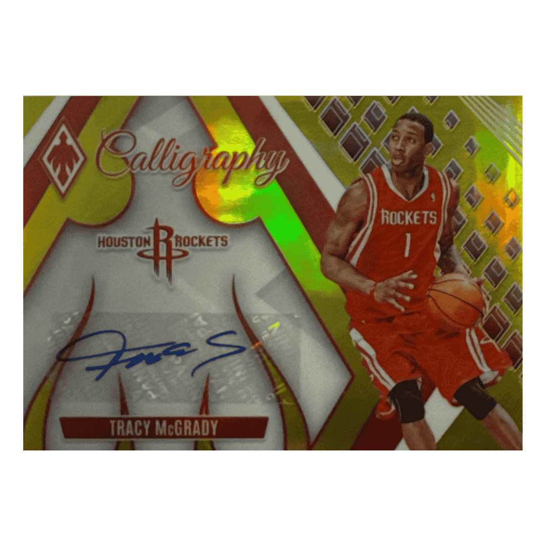 Tracy McGrady 2023-24 Panini Phoenix Calligraphy Parallel #D 35/35 Auto Card #CG-TMG