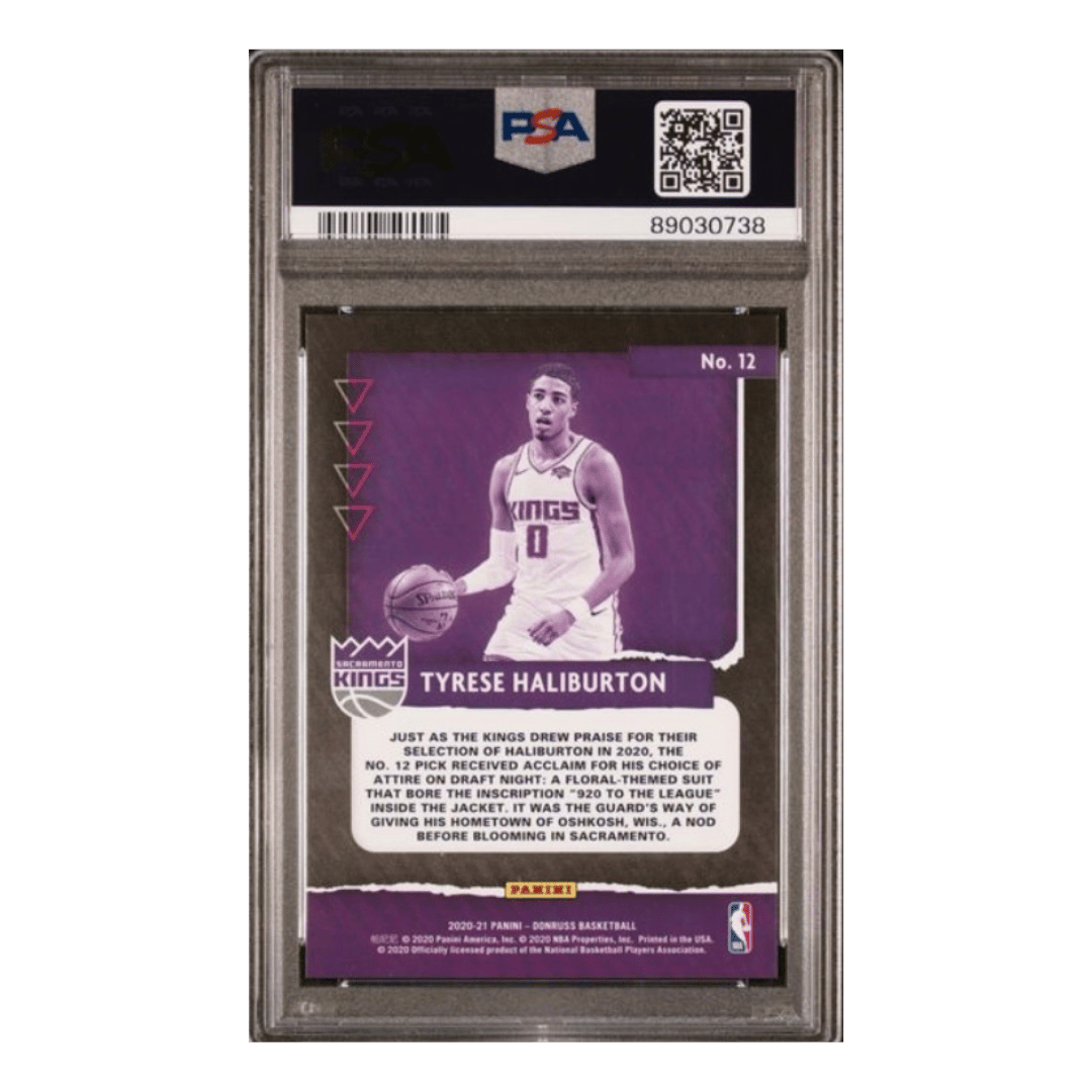 Tyrese Haliburton PSA 9 2020 Panini Donruss Red Laser D/98 #12