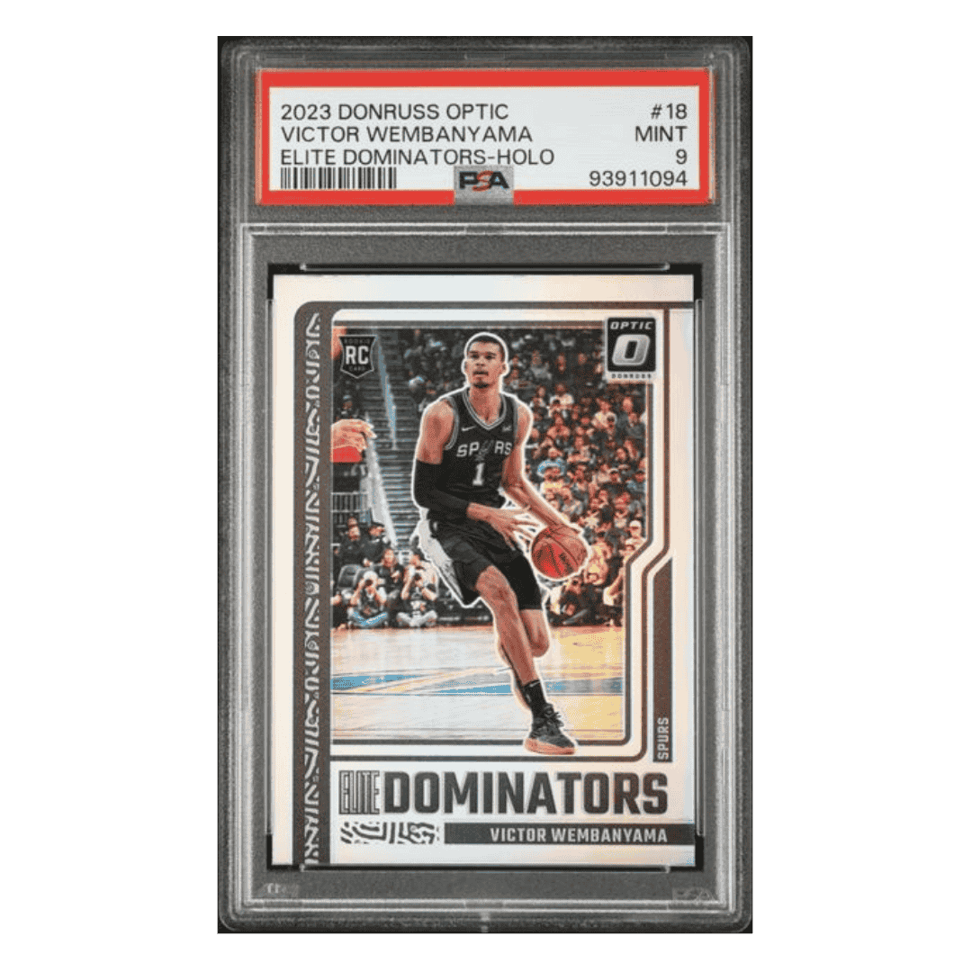 Victor Wembanyama PSA 9 2023 Panini Donruss Optic Elite Dominators-Holo Rookie RC Card #18