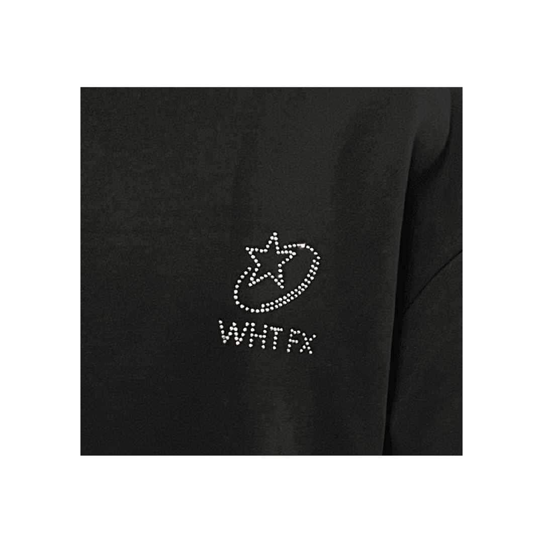 White Fox Always Shining Oversized Hoodie - Black