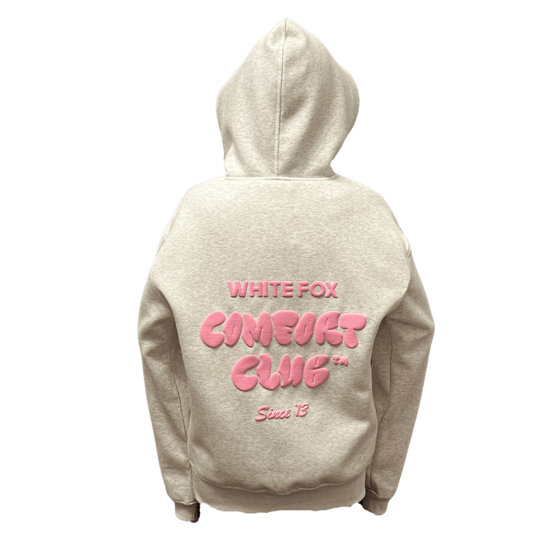 White Fox Comfort Club Oversized Hoodie - Mist