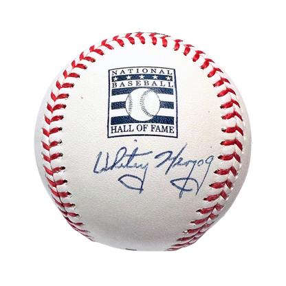 Whitey Herzog St Louis Cardinals Autographed Hall of Fame Logo Baseball - JSA COA