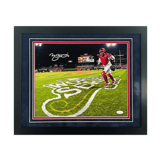 Yadier Molina St Louis Cardinals Autographed Framed 11x14 Photo- JSA COA