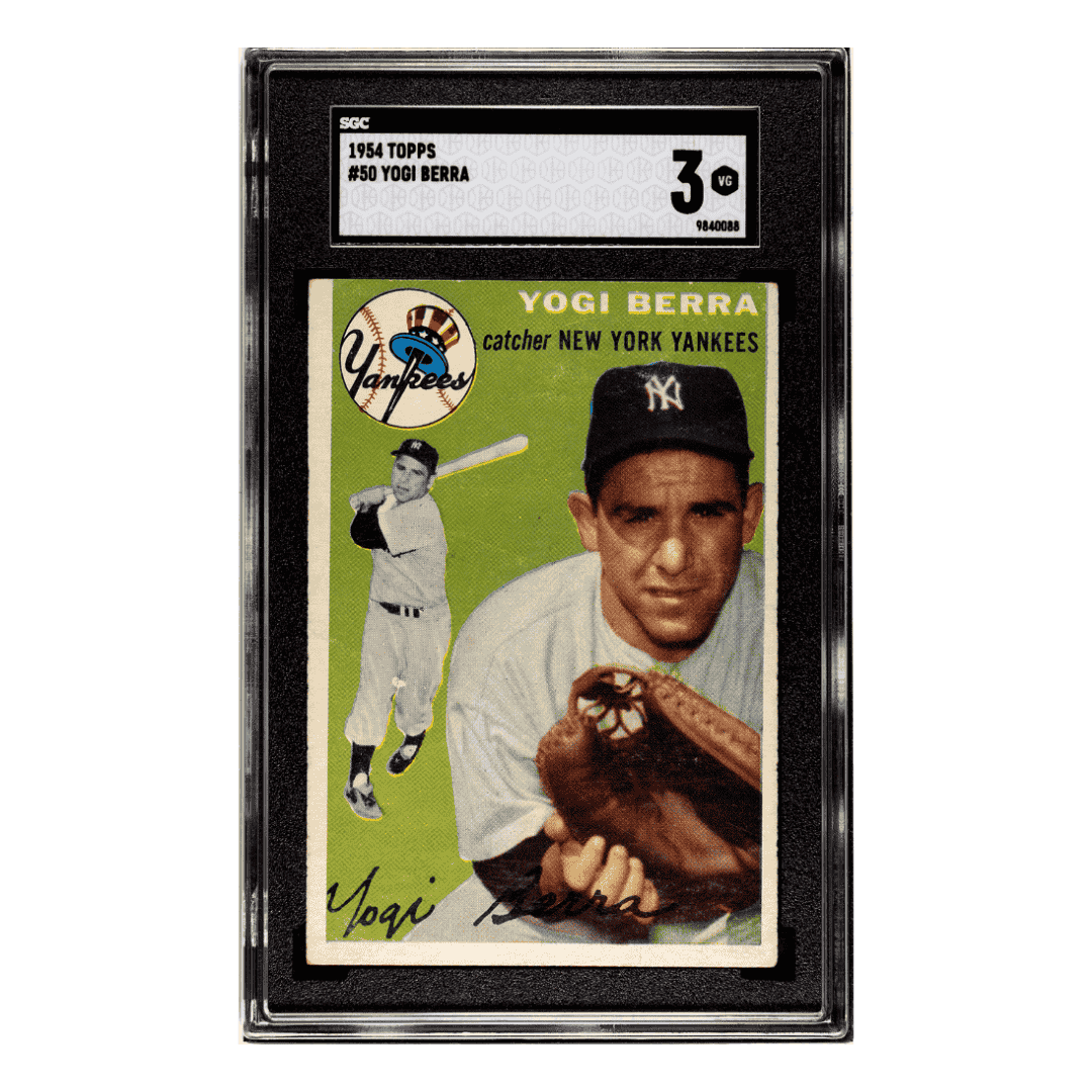 Yogi Berra SGC 3 1954 Topps Card #50