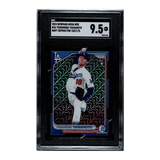 Yoshinobu Yamamoto SGC 9.5 2024 Bowman Chrome Mega Box Navy Mojo Refractor #D 103/175 Rookie RC Card #36