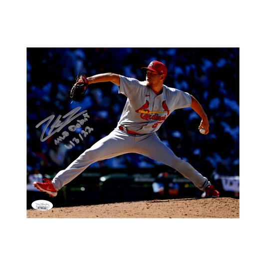 Zack Thompson St Louis Cardinals Autographed MLB Debut 8x10 Photo - JSA COA