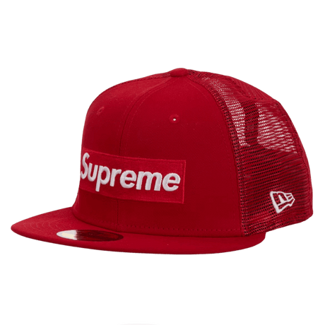 Supreme Box Logo Mesh Back New Era Red 59FIFTY Fitted Hat